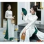 Set Áo Dài Nữ Cách Tân Họa Tiết Thiên Nhiên Thanh Lịch Áo Dài Thiết Kế Dáng Suông Tôn Dáng T1532G