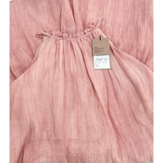 Đầm Maxi Suông Dáng Dài Cổ Yếm Màu Hồng Pastel