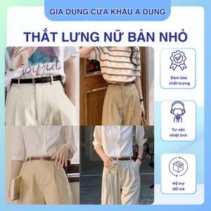 Thắt lưng nữ bản nhỏ da PU cao cấp dây nịt dây đai nữ khóa kim loại phong cách mới hiện đại