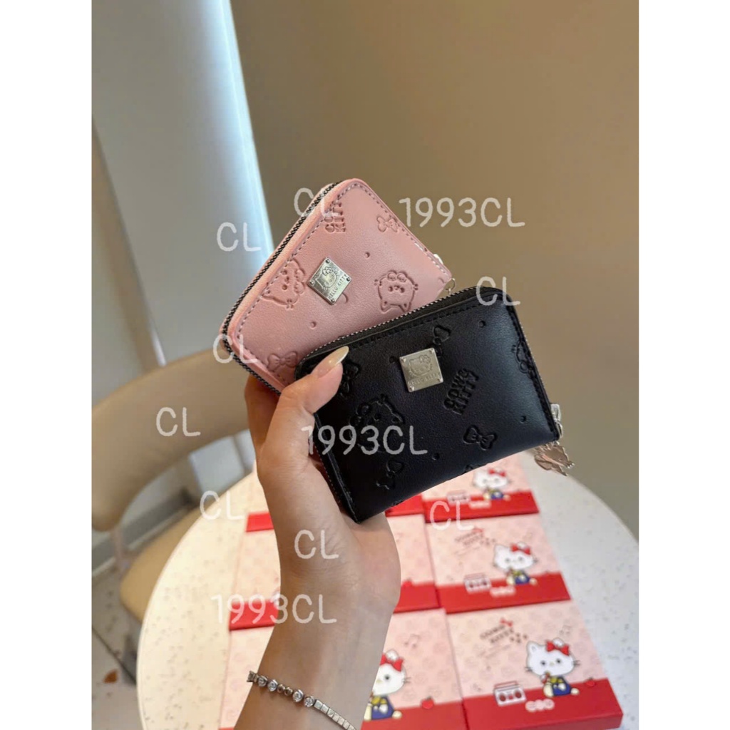 [tặng hộp quà] Ví Mini Nhỏ Gọn Cầm Tay Dễ Thương Họa Tiết Mèo Nổi – Khóa Kéo Mượt, Nhiều Ngăn Đựng Tiền & Thẻ Tiện Lợi