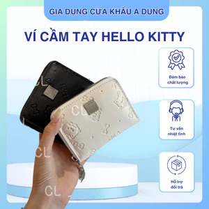 Ví Mini Nhỏ Gọn Cầm Tay Dễ Thương Họa Tiết Mèo Nổi – Khóa Kéo Mượt, Nhiều Ngăn Đựng Tiền & Thẻ Tiện Lợi