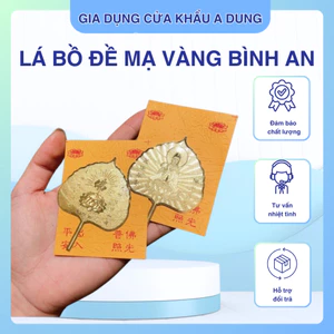 Lá bồ đề mạ vàng Cát Tường - May Mắn - Bình An - Hữu duyên nhận lộc
