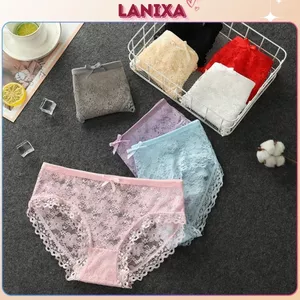 Quần lót nữ ren lưới gợi cảm đính nơ xinh xắn cạp vừa tôn dáng bo chun co giãn tốt LANIXA L104 -CB