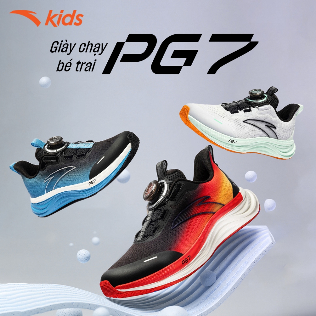 ANTA Kids Giày Chạy Thể Thao Bé Trai PG7 Size 33-41 Đệm Đế Siêu Êm Giảm Chấn 3126A5527