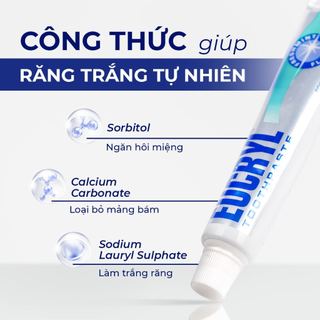 Kem Đánh Răng Eucryl Làm Trắng Răng Hương Bạc Hà Tooth Paste Freshmint (62g)