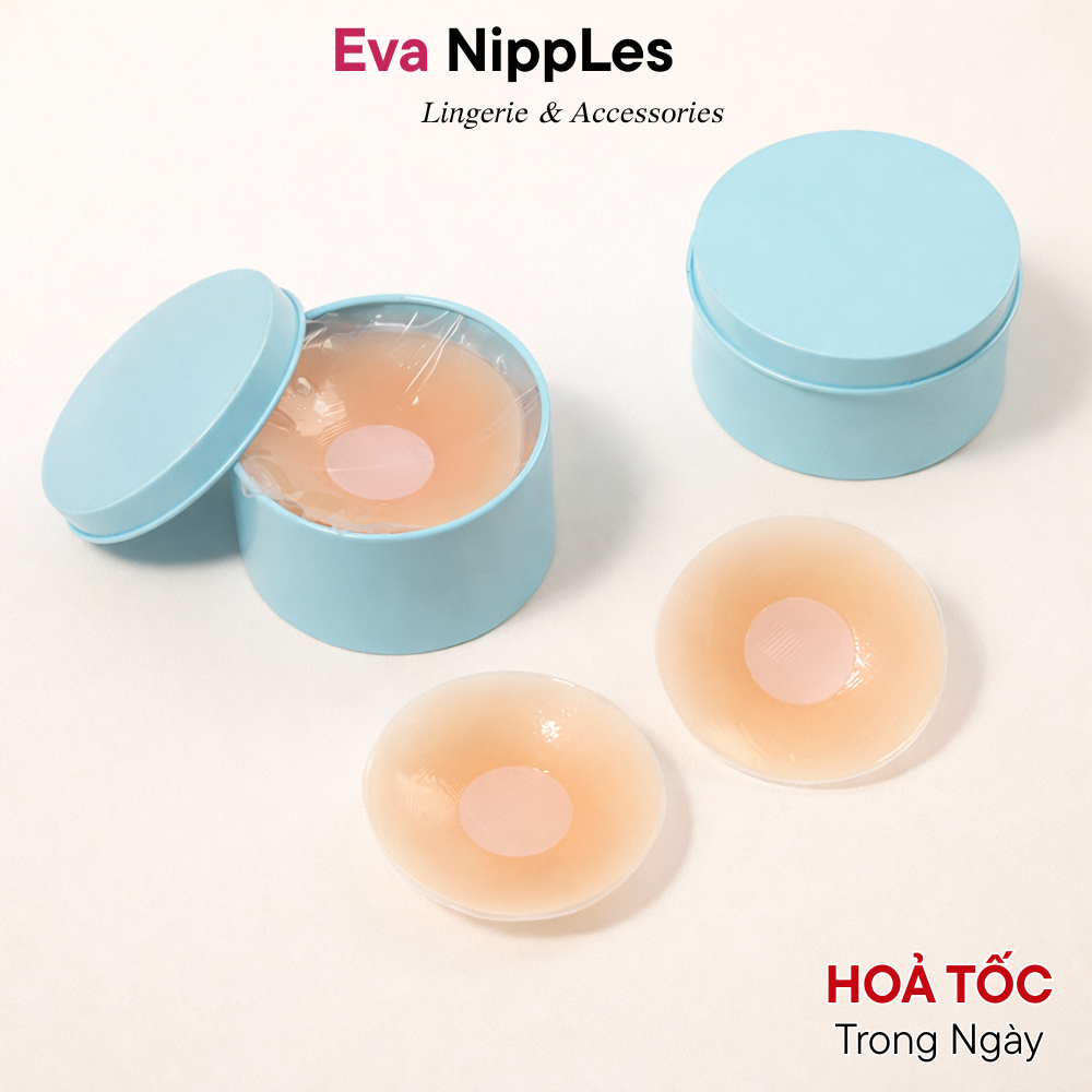 Miếng Dán Ti Silicone Siêu Mỏng Không Lộ Viền Trong Suốt Tái Sử Dụng Nhiều Lần Eva Nipples 999