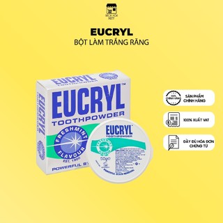 Bột Làm Trắng Răng Eucryl Hương Bạc Hà Tooth Powder Freshmint (50g)