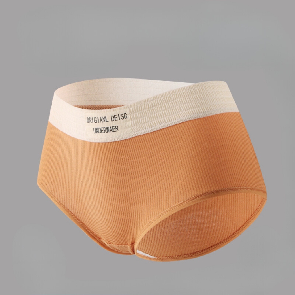 Quần lót nữ cotton gân tăm dày dặn bản lưng to cạp chun co giãn thoải mái in chữ cá tính LANXA L1226