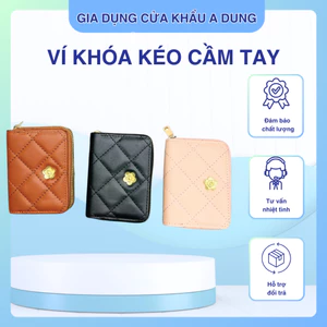 Ví Mini Khóa Kéo Nhiều Ngăn Đựng Họa Tiết Hoa Mạ Vàng Nhỏ Gọn Kích Thước Nhỏ Gọn Tiện Lợi Cho Mọi Lúc Mọi Nơi