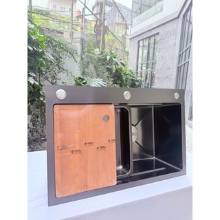 Chậu Rửa Cao Cấp ROSSI RL210H Tặng Hộc Phụ Và Thớt Bảo Hành 2 Năm Thiết Kế Thông Minh