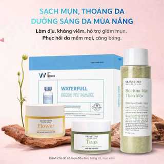 [COMBO TIẾT KIỆM] Combo chăm sóc da Skinstory Việt Nam, làm sạch da, giảm mụn, dưỡng ẩm, giảm lão hóa da
