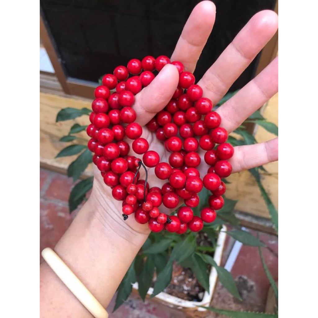 108 hạt 10ly san hô đỏ
