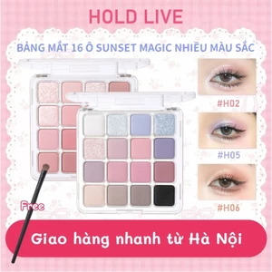 HOLD LIVE Bảng Phấn Mắt 16 Ô Màu Sunset Magic Eyeshadow Tray Bền Màu HL716