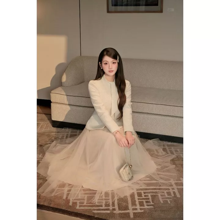KHALES - Chân váy voan IVY SKIRT Chân váy dự tiệc Prom dáng xòe cạp thun cao freesize