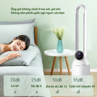 Quạt Không Cánh Lọc Không Khí Làm Mát Bằng Hơi Nước- Khử Trùng UV 5IN1