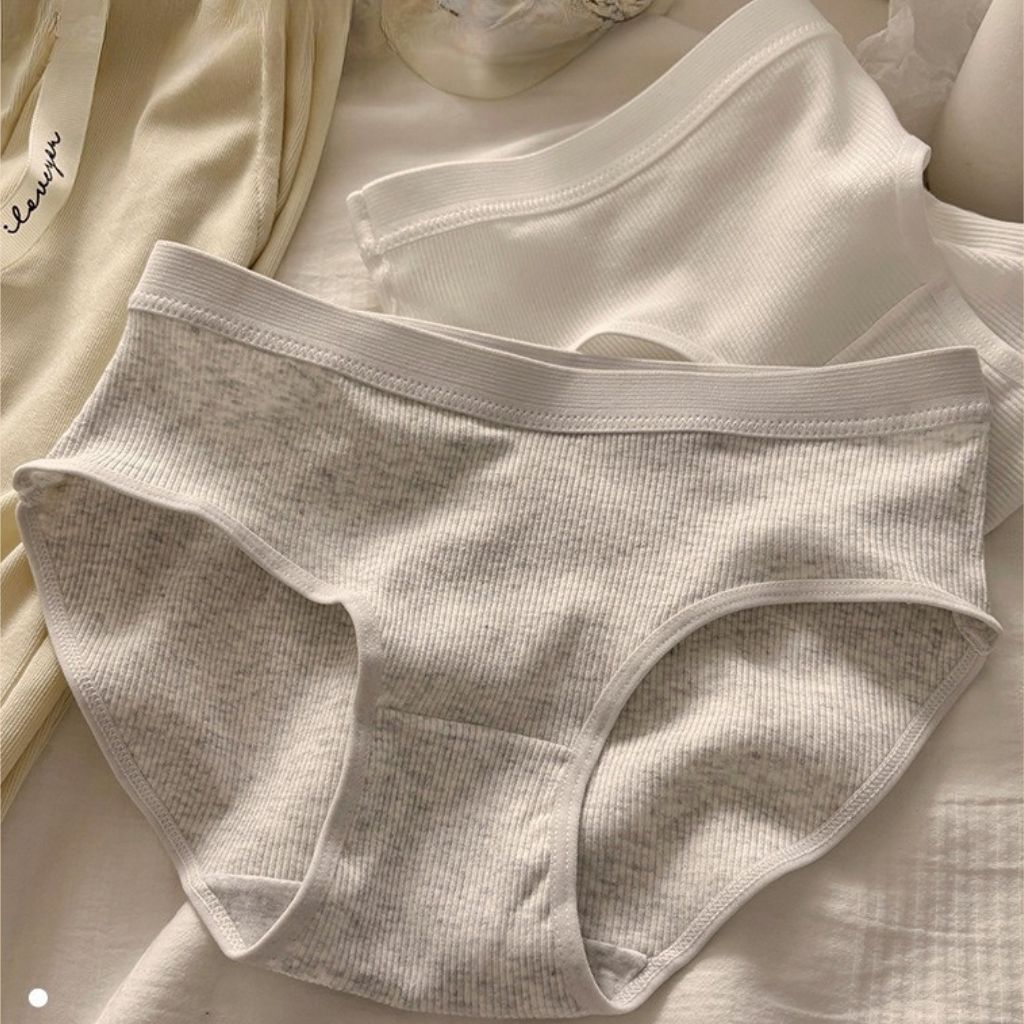 Quần lót nữ cotton gân tăm dày dặn kiểu dáng basic cạp vừa bo chun co giãn thoải mái LANIXA L2416