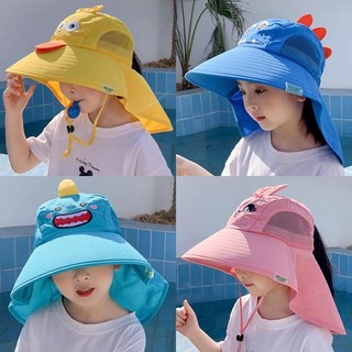 Mũ Chống Nắng Cho Bé UPF50+ | Vành Rộng Che Gáy, Mũ Bucket Tai Bèo Trẻ Em 1-6 Tuổi