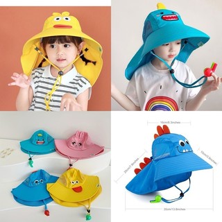 Mũ Chống Nắng Cho Bé UPF50+ | Vành Rộng Che Gáy, Mũ Bucket Tai Bèo Trẻ Em 1-6 Tuổi