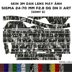 Skin dán Lens Sigma 24-70mm f2.8 DG DN II Art (Mark 2) (Nhiều mẫu) | Decal Film 3M dán bảo vệ ống kính 24-70 mm
