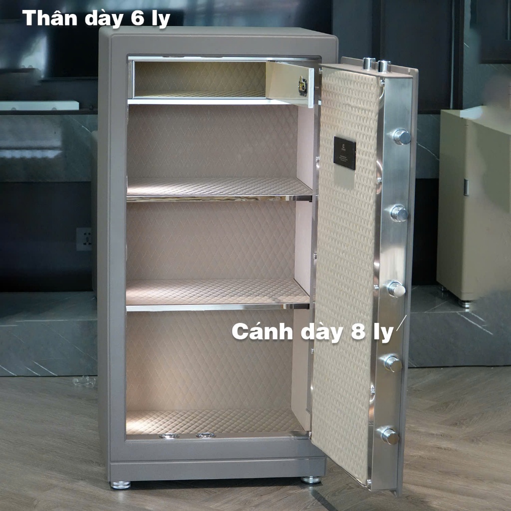 Két sắt Nhập Khẩu Xiaomi CRMCR 123LB Vân Tay Điện Tử, Xác Minh Danh Tính Người Mở cỡ lớn 175kg