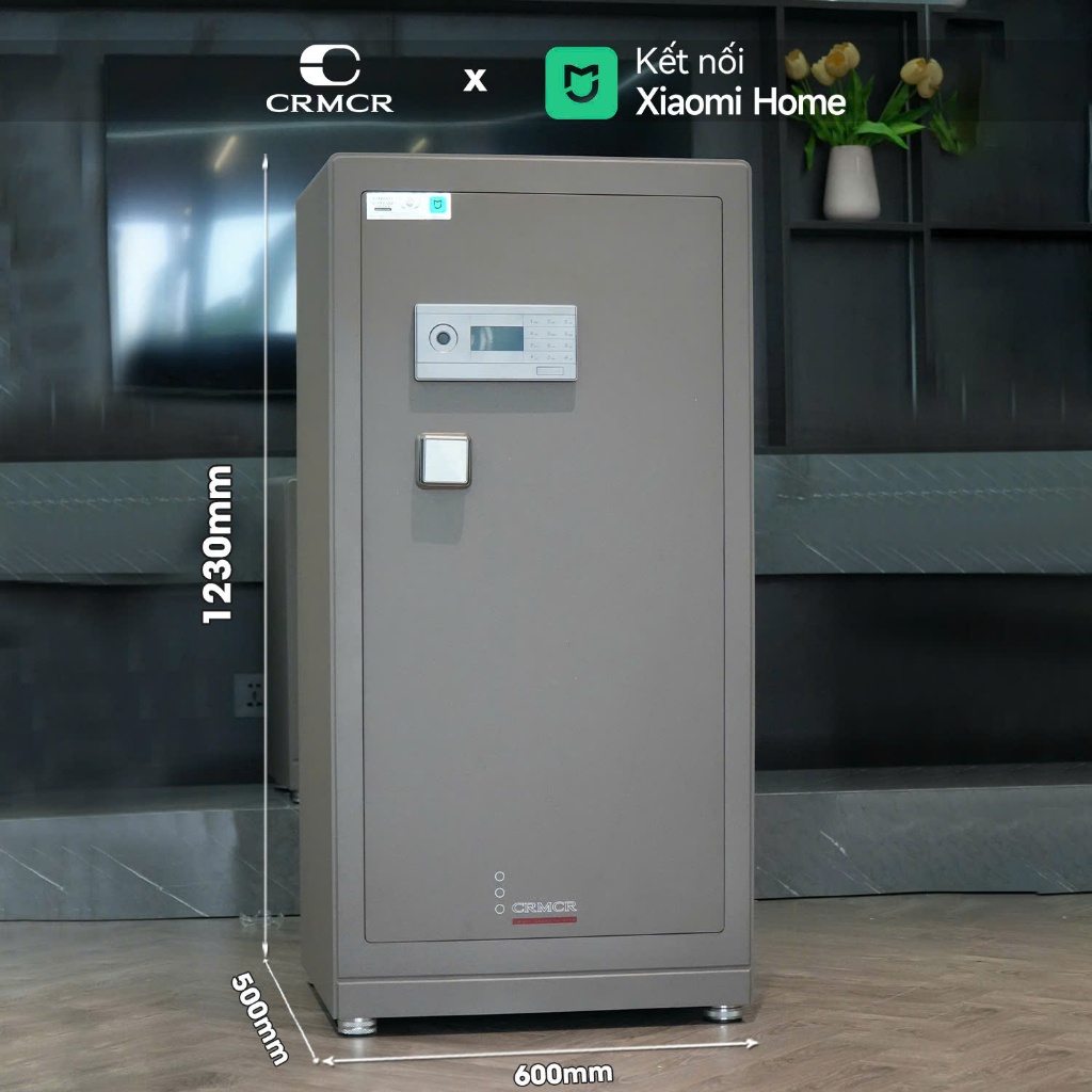 Két sắt Nhập Khẩu Xiaomi CRMCR 123LB Vân Tay Điện Tử, Xác Minh Danh Tính Người Mở cỡ lớn 175kg