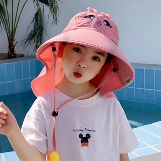 Mũ Chống Nắng Cho Bé UPF50+ | Vành Rộng Che Gáy, Mũ Bucket Tai Bèo Trẻ Em 1-6 Tuổi