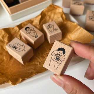 Con dấu gỗ rubber stamp Maru My Cat - My Life