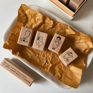 Con dấu gỗ rubber stamp Maru My Cat - My Life