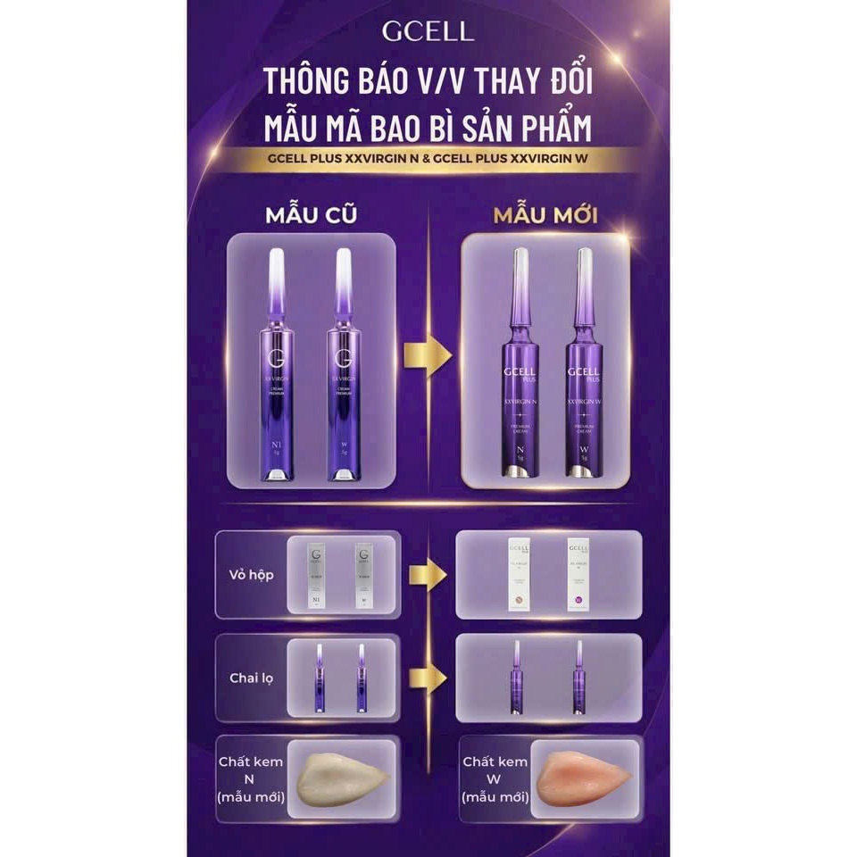 Kem làm hồng nách, mông, bẹn, môi, nhũ hoa Gcell XX Virgin Cream Premium 5g-10g-20g