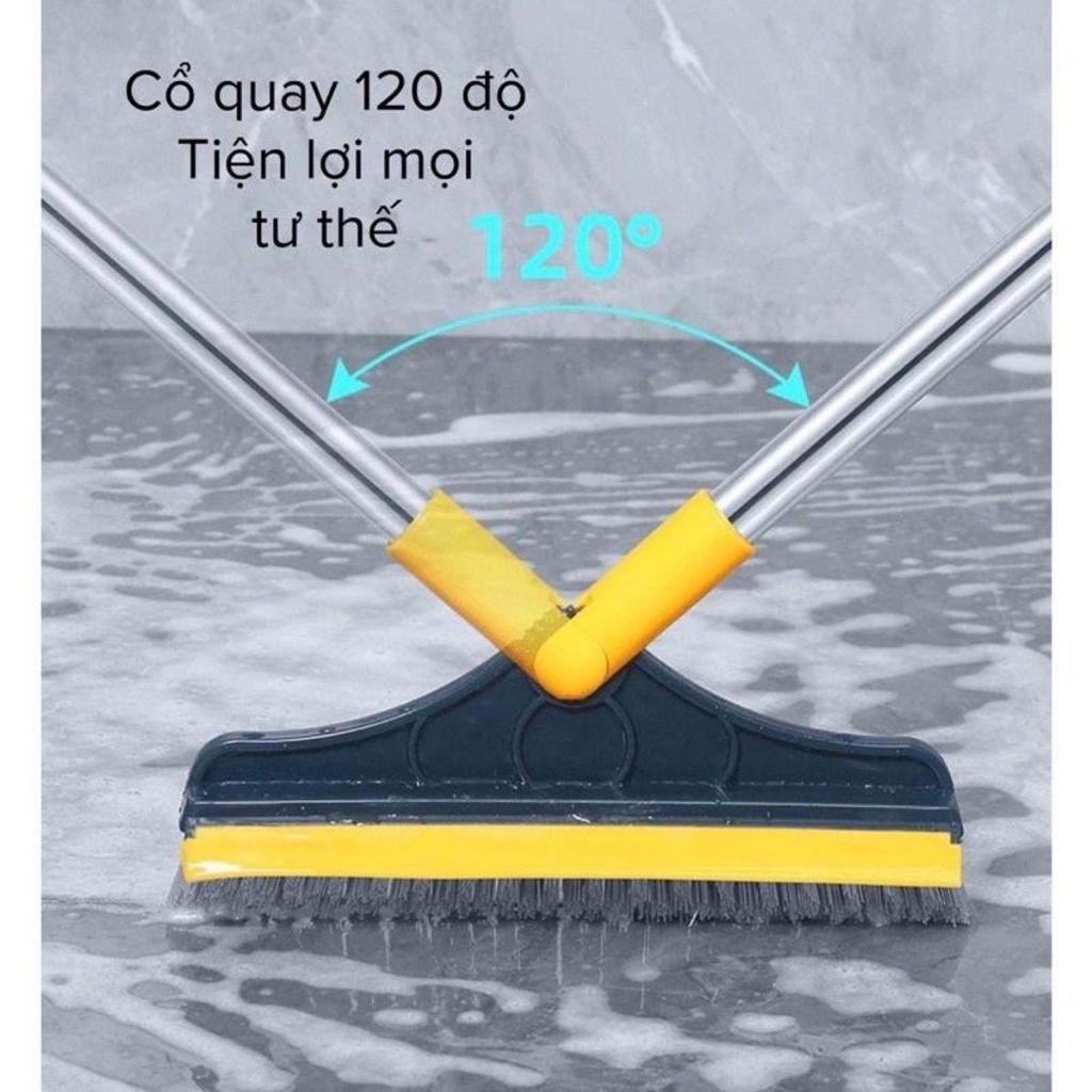 Chổi chà sàn nhà tắm thông minh 2in1 tích hợp cây gạt nước sàn nhà vệ sinh và lau kính - Chổi lau sàn đa năng Làm Sạch