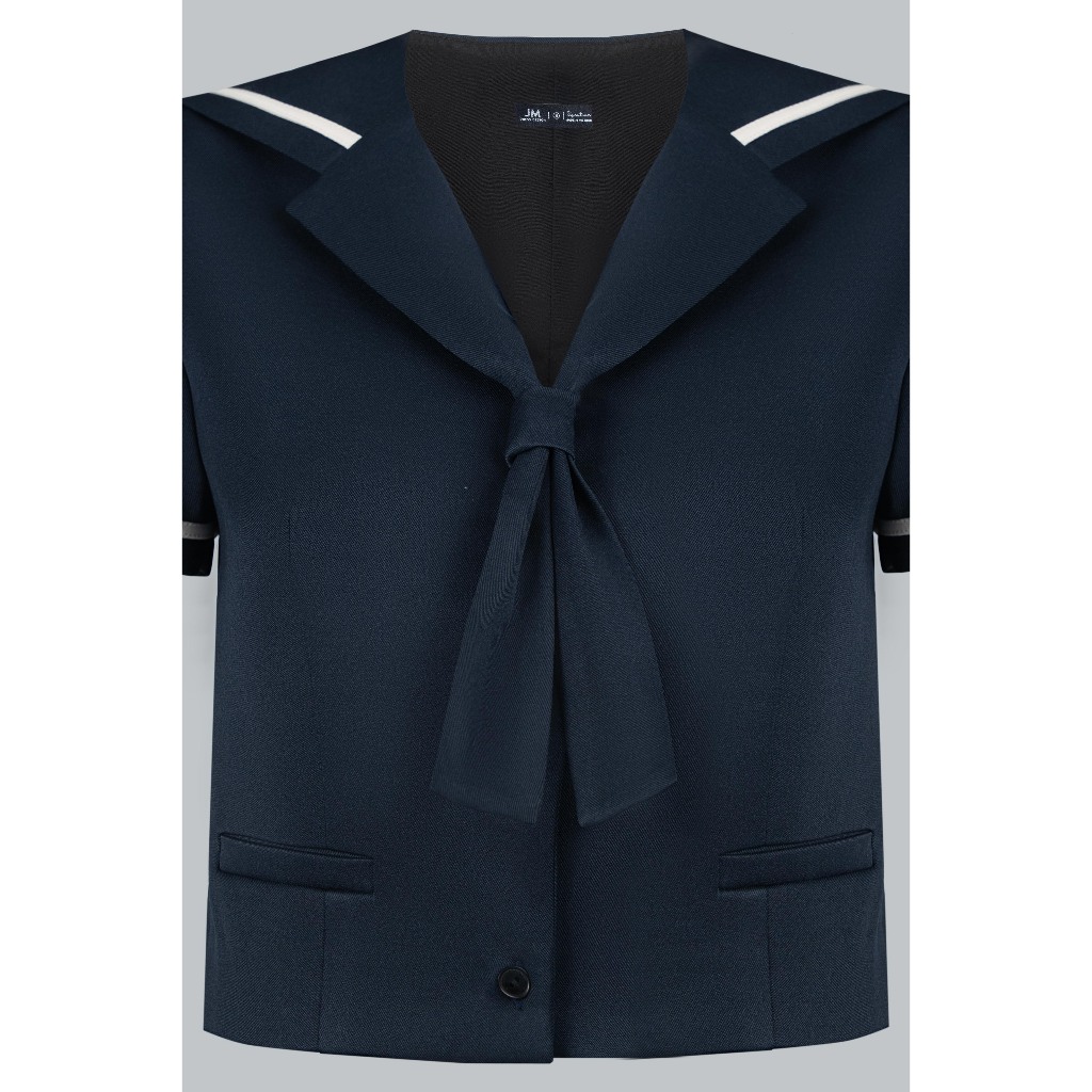 Set Áo Xuân Hè Cổ Vest Dáng Croptop 2T16.2601, Chân Váy Dáng Dài Xếp Ly 4L05.2601. Set Đồ Preppy Công Sở Nữ JM Dress