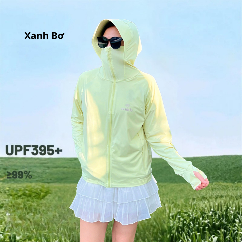(Phiên Bản Nâng Cấp) Áo Chống Nắng Su Lạnh Enade UPF50+,Phiên Bản mới,mát hơn,mịn hơn,mềm hơn,túi em khoá kéo tiện lợi