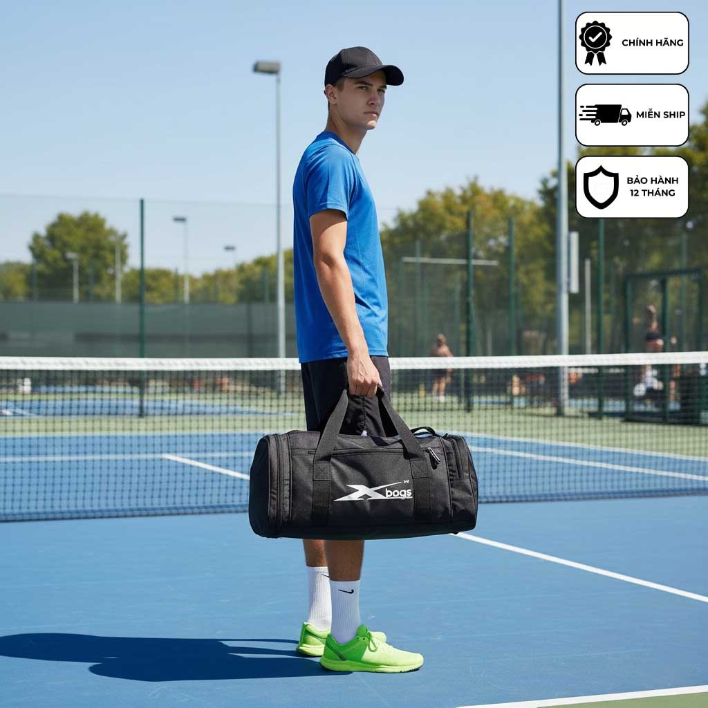 Túi Trống Du Lịch Xbags XB 6001 - Túi Xách Thể Thao Nam Nữ Đi Tập Gym, Đá Bóng, Chống Thấm Nước, Nhiều Ngăn Chứa Đồ