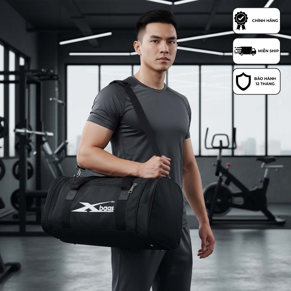 Túi Trống Du Lịch Xbags XB 6001 - Túi Xách Thể Thao Nam Nữ Đi Tập Gym, Đá Bóng, Chống Thấm Nước, Nhiều Ngăn Chứa Đồ