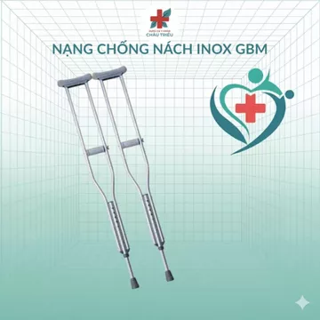 [Hỏa tốc HCM] Nạng Chống Nách Inox – Nạng Inox Hỗ Trợ Đi Lại, Điều Chỉnh Chiều Cao