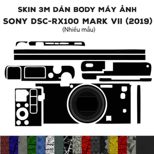 Skin 3M dán Sony DSC-RX100 Mark VII (Nhiều mẫu) | Miếng dán Film 3M bảo vệ body máy ảnh RX100 Mark 7 (2019)
