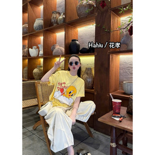Set áo Vịt Vàng phối quần bo chun