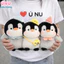 Gấu Bông Chim Cánh Cụt 25cm, 3 Màu Đáng Yêu Đội Mũ, Lông Kim Chồn Mượt