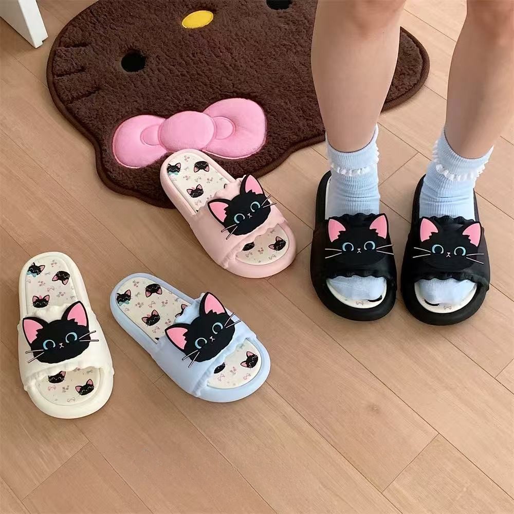 Dép Mèo Chất Liệu EVA Quai Ngang Mềm Mịn Mèo Anime Xinh Xinh | Shopee ...