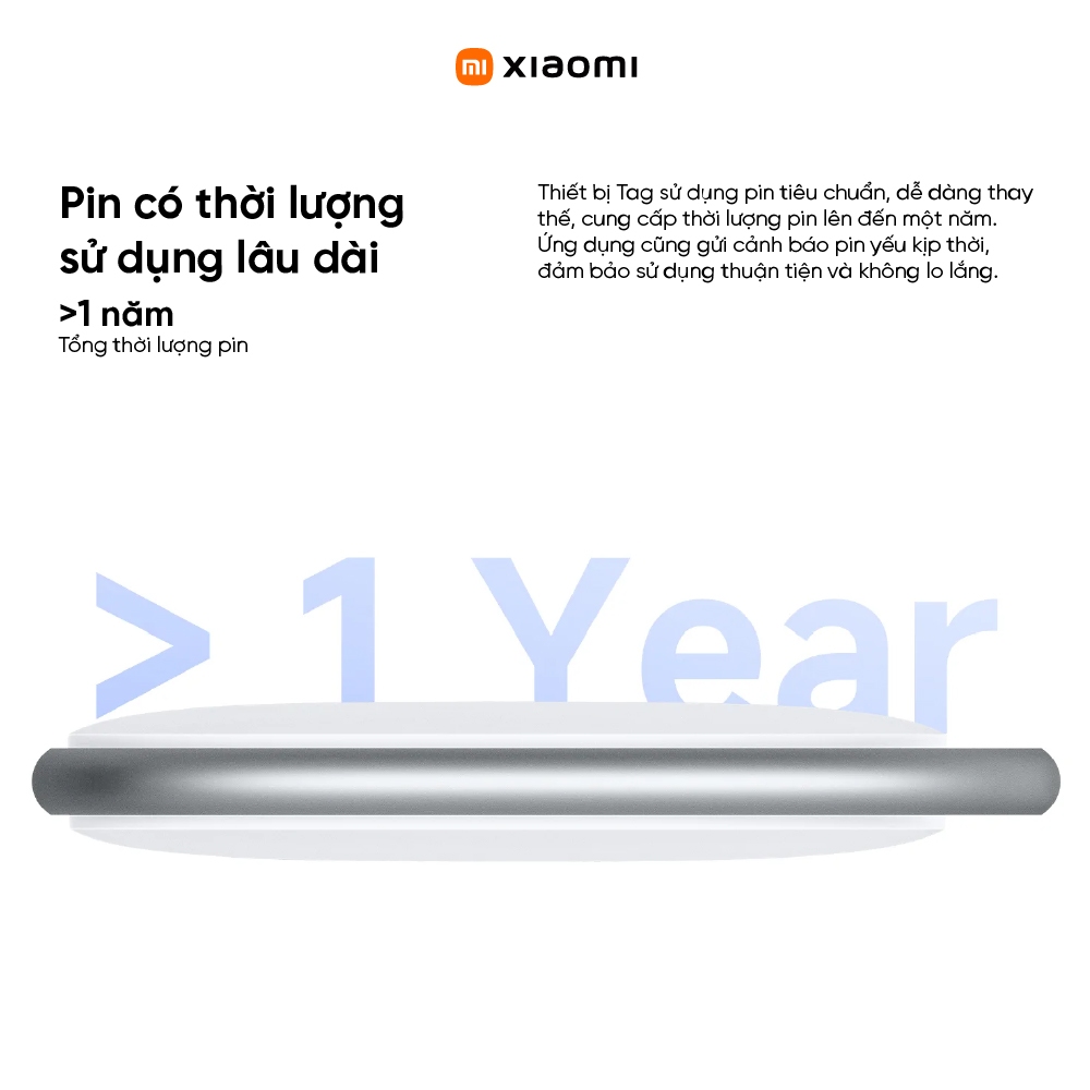 Thiết bị định vị Xiaomi Tag - Siêu nhẹ - Chống bụi và nước IP67 - Tìm kiếm vật phẩm từ xa