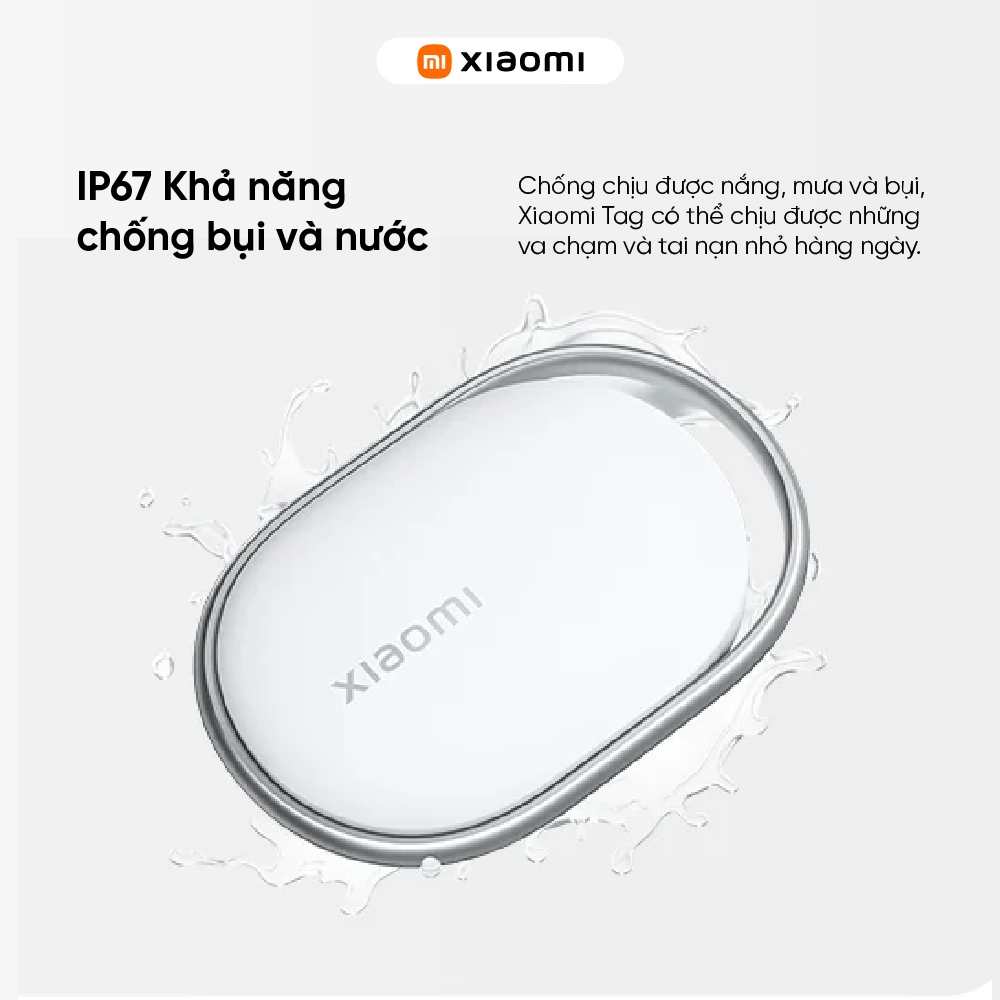 Thiết bị định vị Xiaomi Tag - Siêu nhẹ - Chống bụi và nước IP67 - Tìm kiếm vật phẩm từ xa