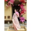 Áo Dài Nữ Cách Tân 4 Tà Tơ Óng Thêu Hoa Và Cá Cảnh Set Áo Dài Thiết Kế Dáng Suông Kèm Quần Lụa Hồng Cao Cấp T1522G