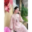 Áo Dài Nữ Cách Tân 4 Tà Tơ Óng Thêu Hoa Và Cá Cảnh Set Áo Dài Thiết Kế Dáng Suông Kèm Quần Lụa Hồng Cao Cấp T1522G