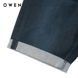 Owen - Quần short Straight Fit SJ258027 màu Xanh đậm chất liệu Cotton Spandex