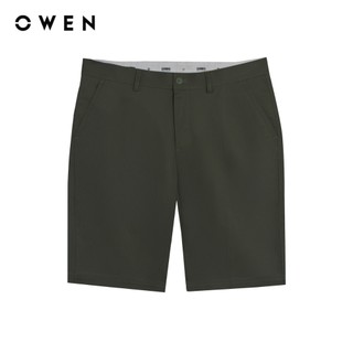 Owen - Quần short Slim Fit SK256148 màu Xám đậm chất liệu Renu