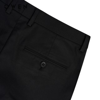 Owen - Quần tây Regular Fit QR257117 màu Đen chất liệu Poly recycled (Renu)