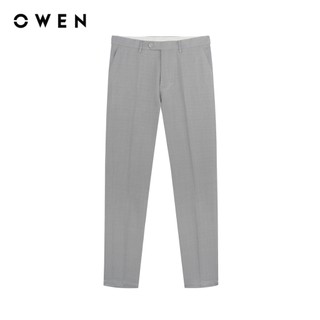 Owen - Quần tây Regular Fit QR257084 màu Xám nhạt chất liệu Nano