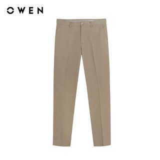 Owen - Quần tây Regular Fit QR257118 màu Nâu chất liệu Poly recycled (Renu)