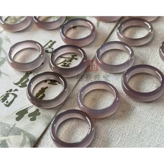 Nhẫn Đá Mã Não Xám khói Brazil tự nhiên phong thuỷ may mắn- Chou Jewelry
