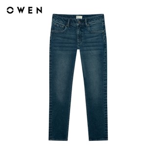 Owen - Quần jean Slim Fit QJS258017 màu Xanh chất liệu Cotton Spandex 99/1